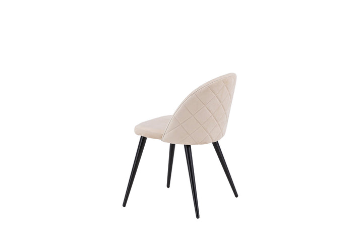 Venture Home Velvet Stitches Chair 2-pack - Black / Beige Velvet