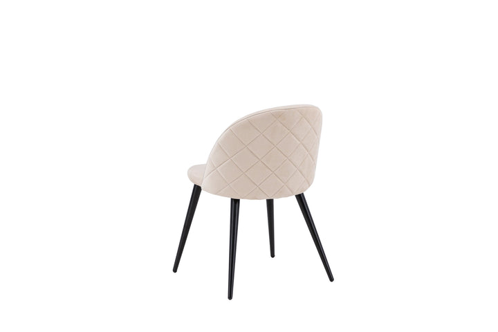 Venture Home Velvet Stitches Chair 2-pack - Black / Beige Velvet