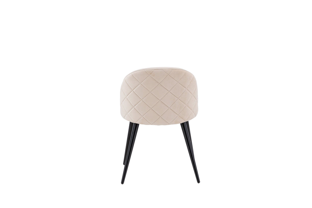 Venture Home Velvet Stitches Chair 2-pack - Black / Beige Velvet