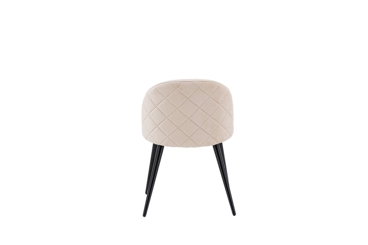 Venture Home Velvet Stitches Chair 2-pack - Black / Beige Velvet