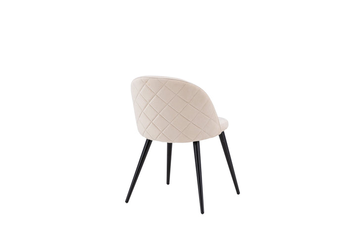 Venture Home Velvet Stitches Chair 2-pack - Black / Beige Velvet