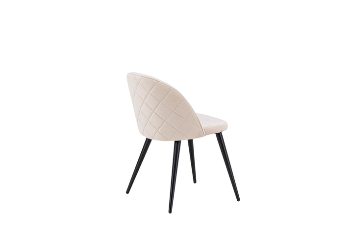 Venture Home Velvet Stitches Chair 2-pack - Black / Beige Velvet