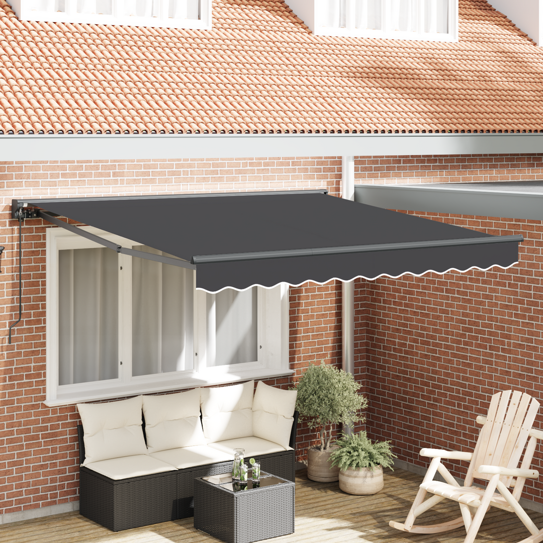 Markiseramme Antracit 300 x 250 cm Polyester med PU belægning