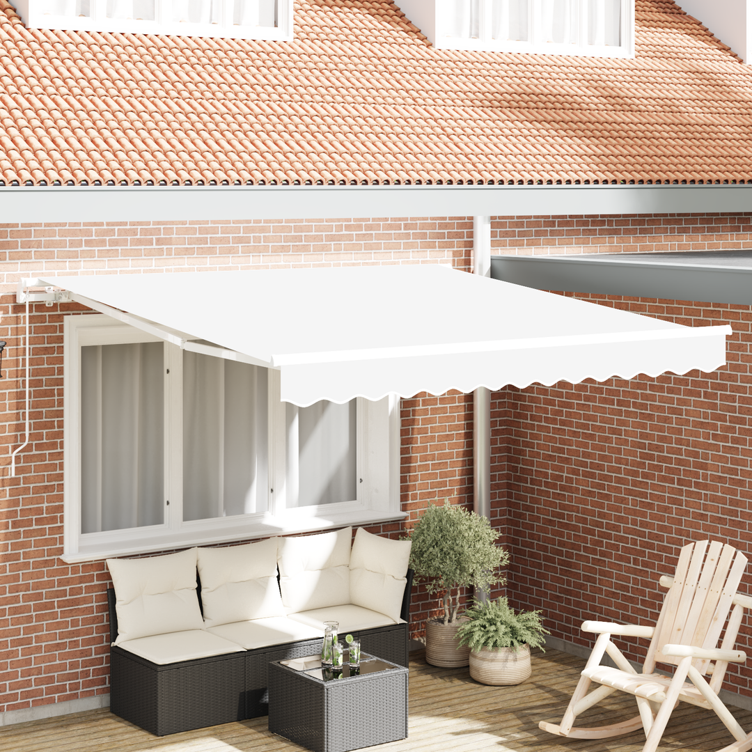 Udtrækkelig markise Hvid 300 x 250 x 165 cm