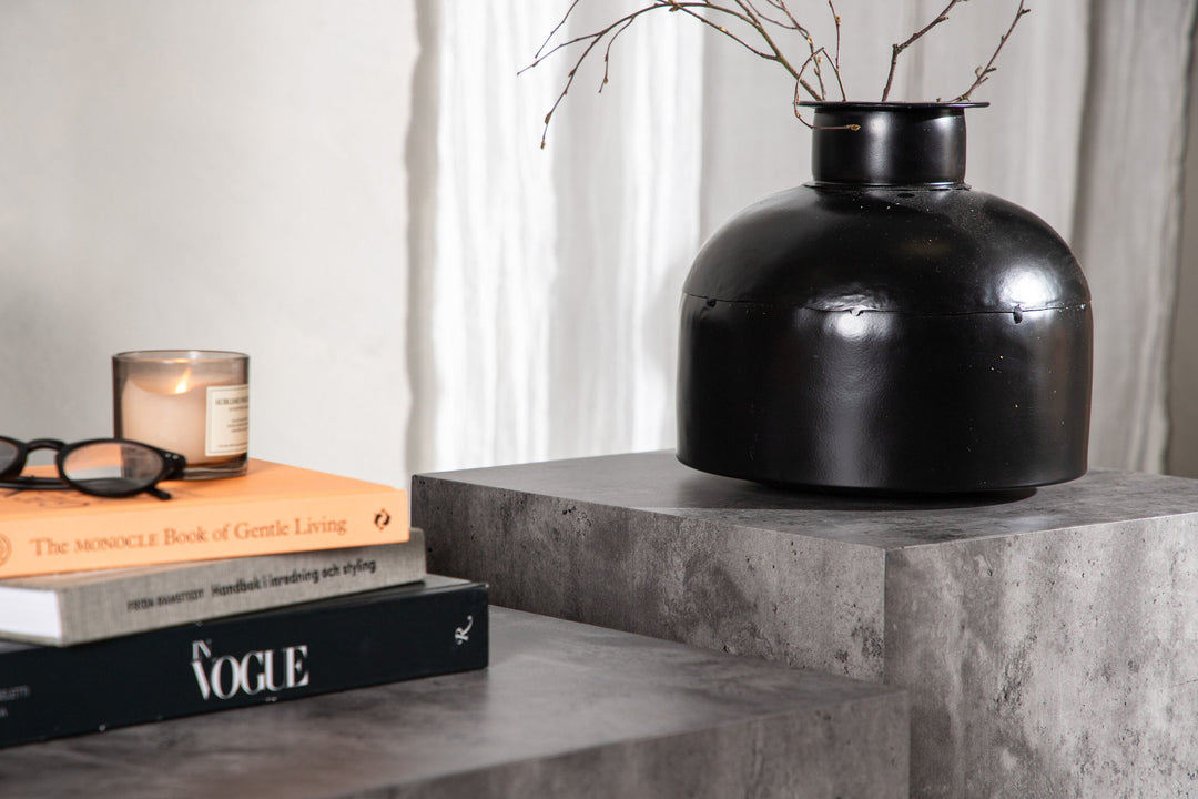 Venture Home York High Sofa Table - Grey / Marble look MDF +York Low Sofa Table - Grey / Marble look MDF _1