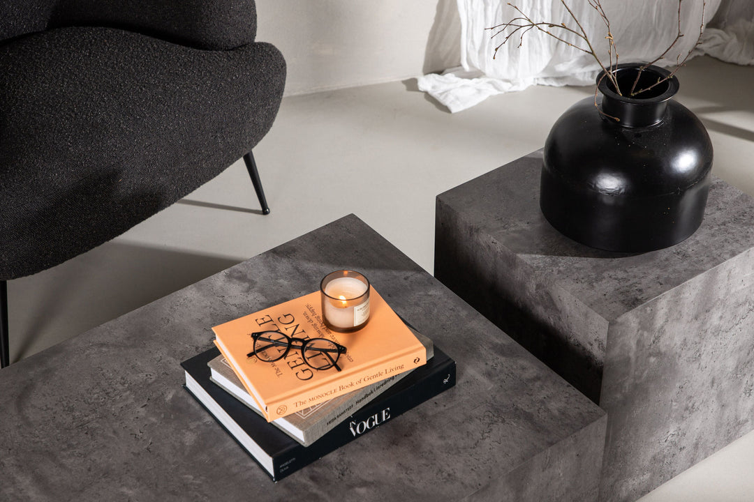 Venture Home York High Sofa Table - Grey / Marble look MDF +York Low Sofa Table - Grey / Marble look MDF _1
