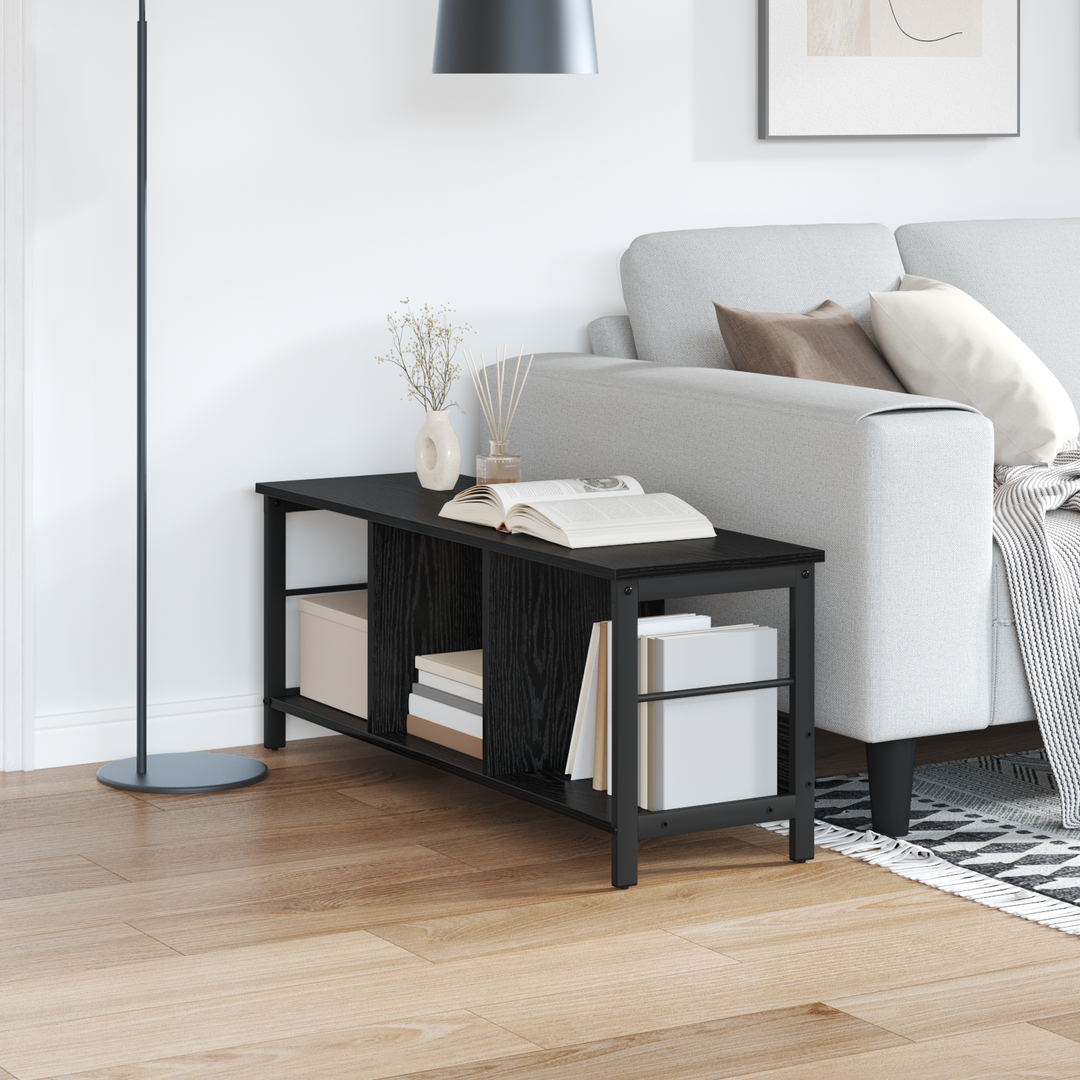 Bogreol Sort eg 102 x 32 x 40,5 cm Konstrueret træ