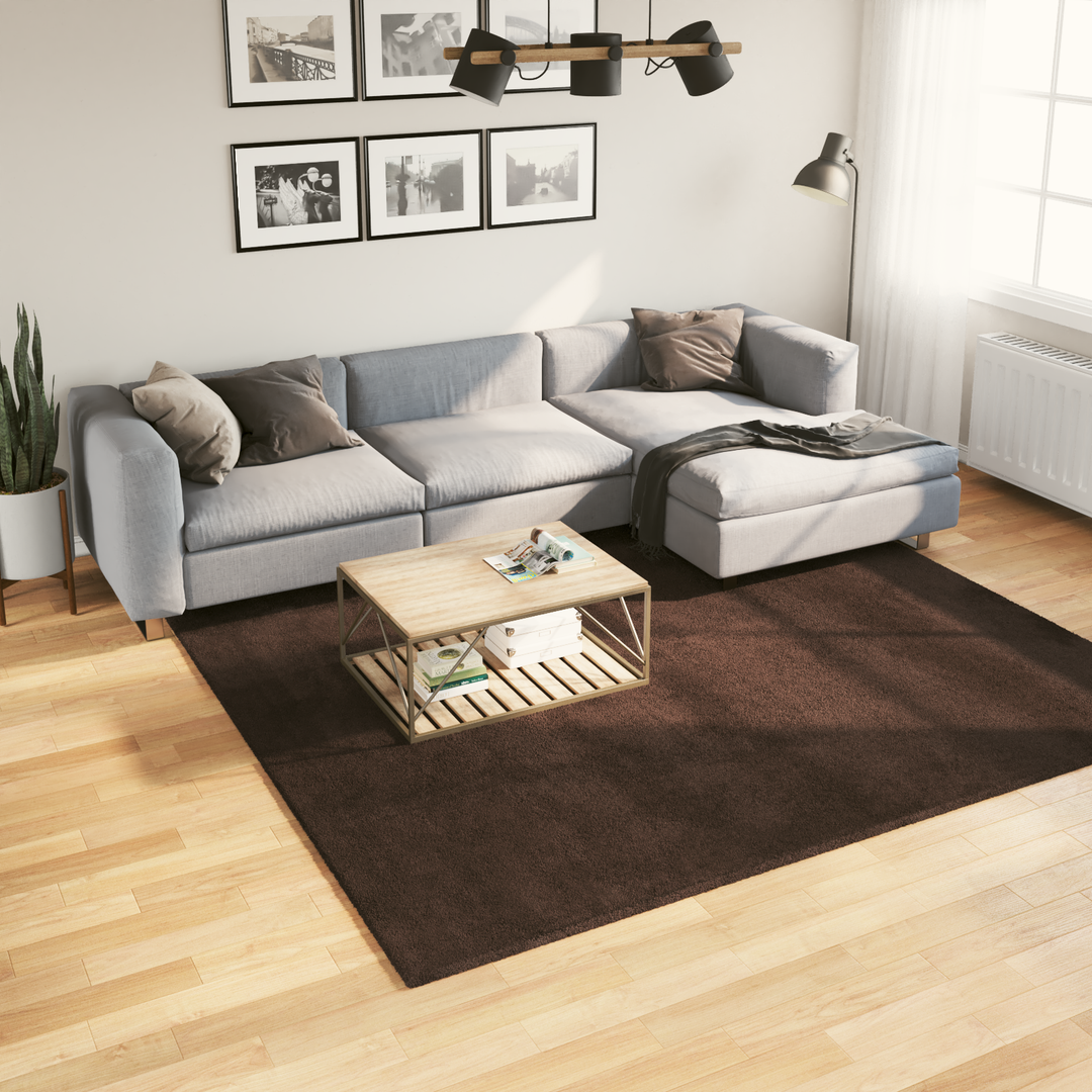 Medium luv blød og vaskbar tæppe HUARTE Brun 240 x 240 cm