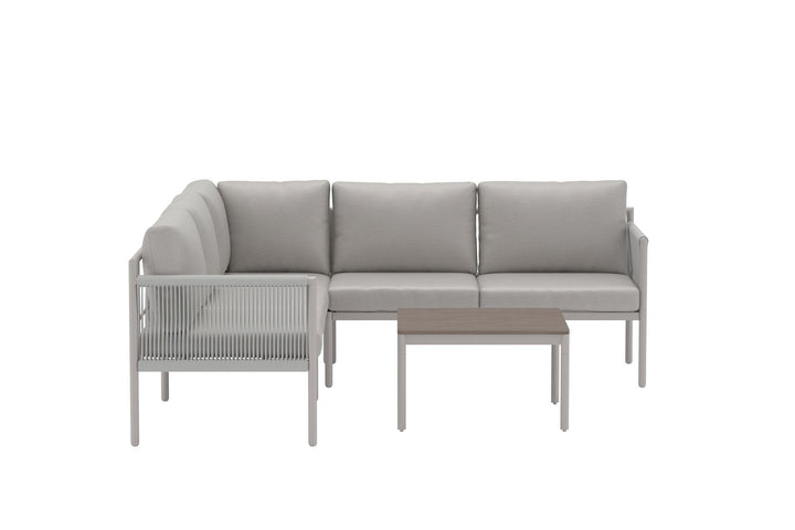 Venture Home Kos hjørnesofasæt - Beige / Beige polywood