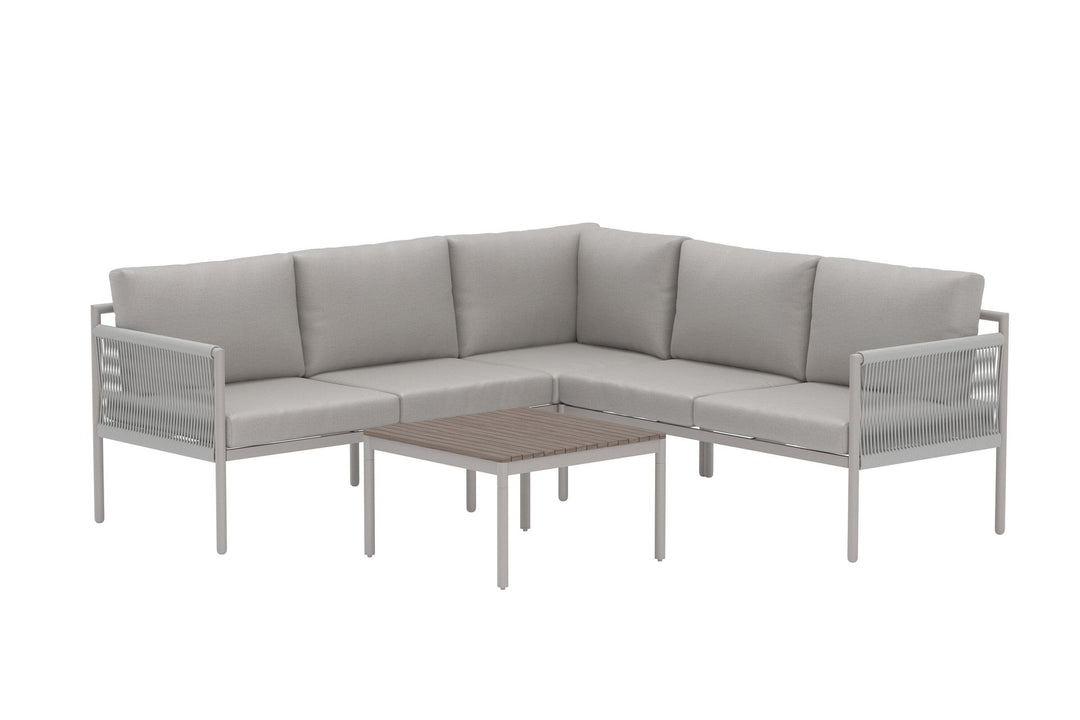 Venture Home Kos hjørnesofasæt - Beige / Beige polywood