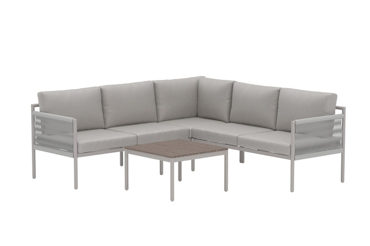 Venture Home Kos hjørnesofasæt - Beige / Beige polywood