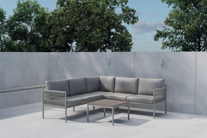 Venture Home Kos hjørnesofasæt - Beige / Beige polywood