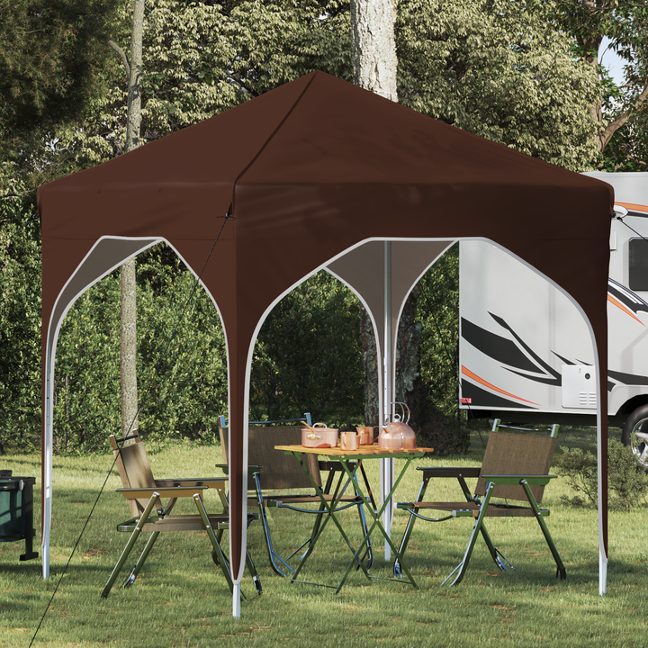 Pop-up Festtelt 194 x 194 x 245 cm Brun