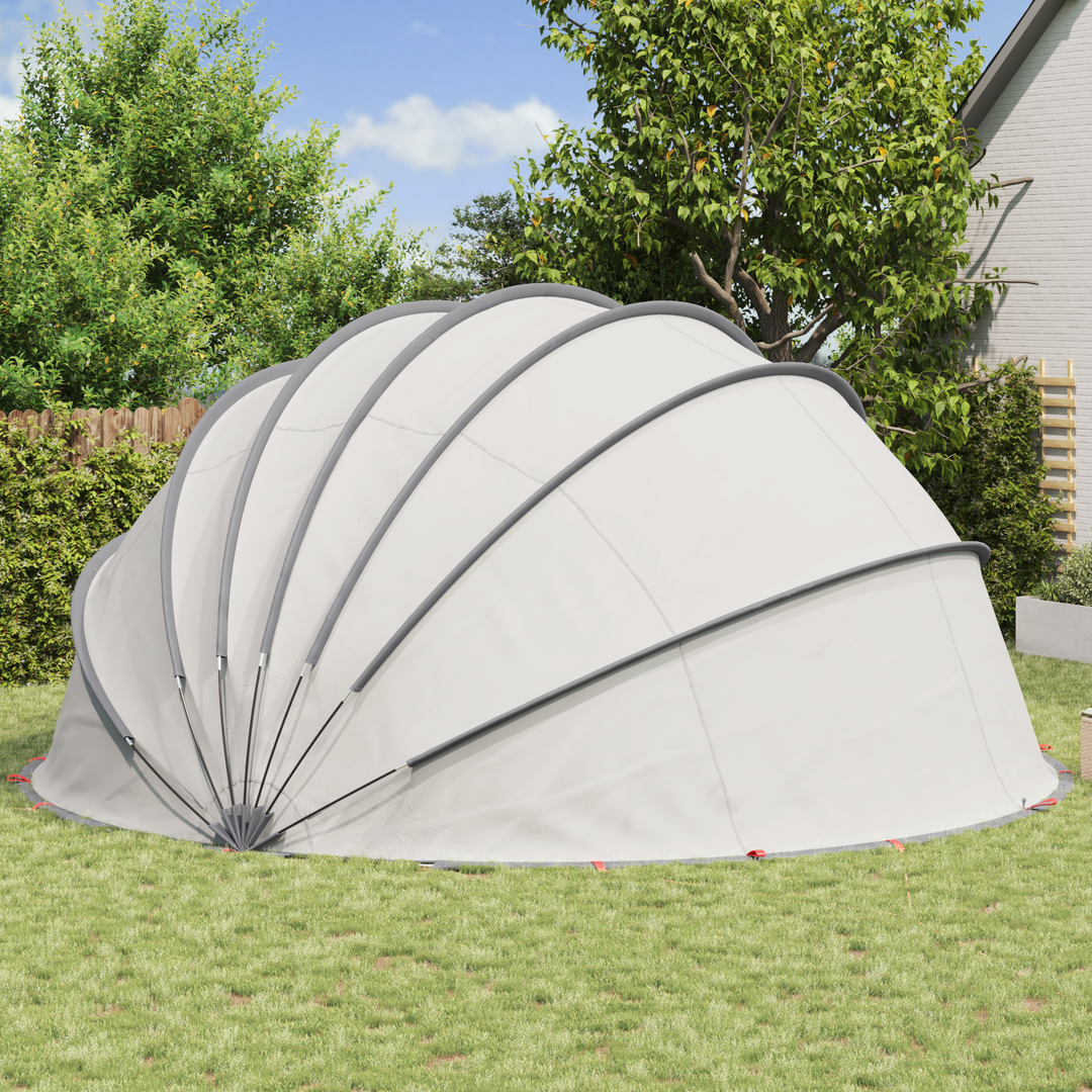 Pool Dome Grå og orange 592 x 590 x 275 cm