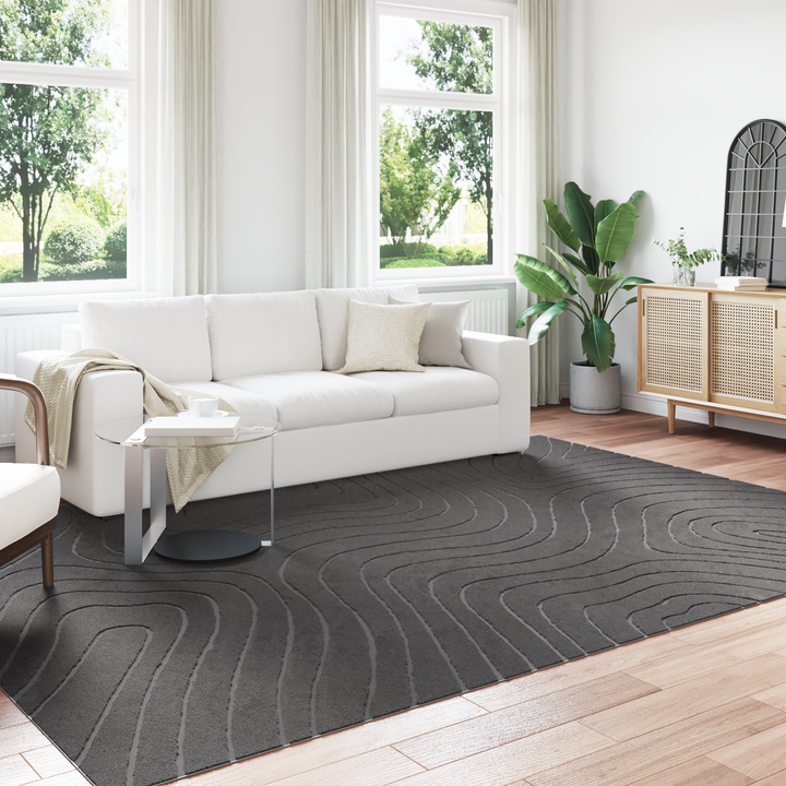Områdetæpper PALMERAS Antracit 340 x 240 cm Polyester