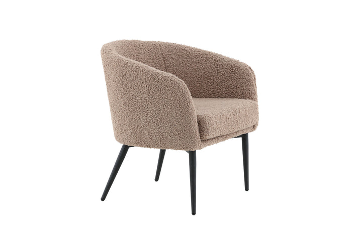 Venture Home Fluffy Single Sofa - Black / Brown Teddy