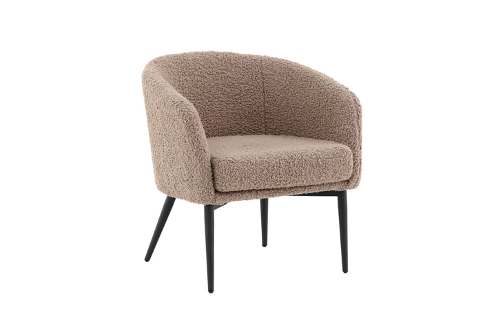 Venture Home Fluffy Single Sofa - Black / Brown Teddy