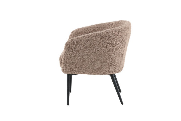 Venture Home Fluffy Single Sofa - Black / Brown Teddy