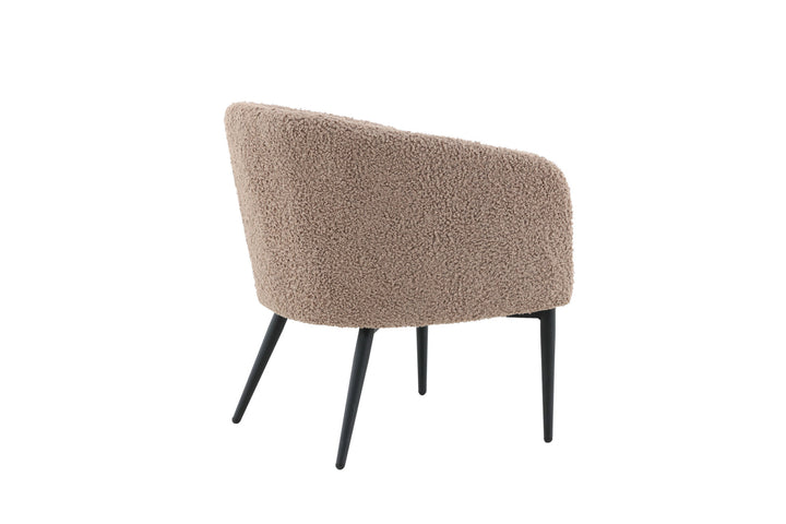 Venture Home Fluffy Single Sofa - Black / Brown Teddy