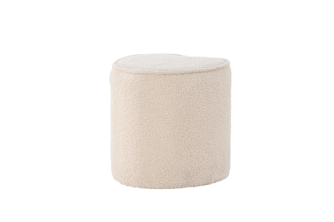 Venture Home Heart Kids Pouf Pouf - Beige / Teddy FSC 100%