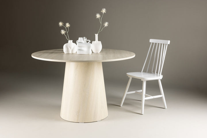 Venture Home Lanzo  Dining Table ⌀120 - Whitewash /