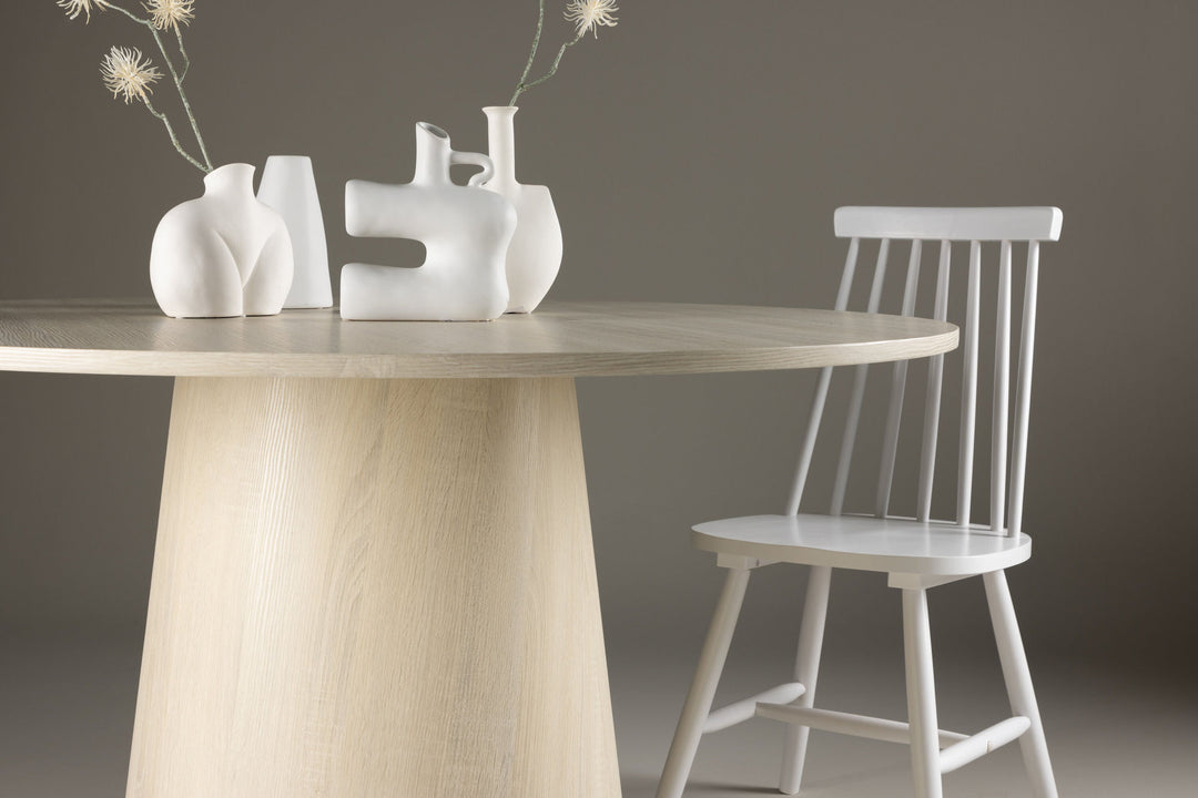 Venture Home Lanzo  Dining Table ⌀120 - Whitewash /