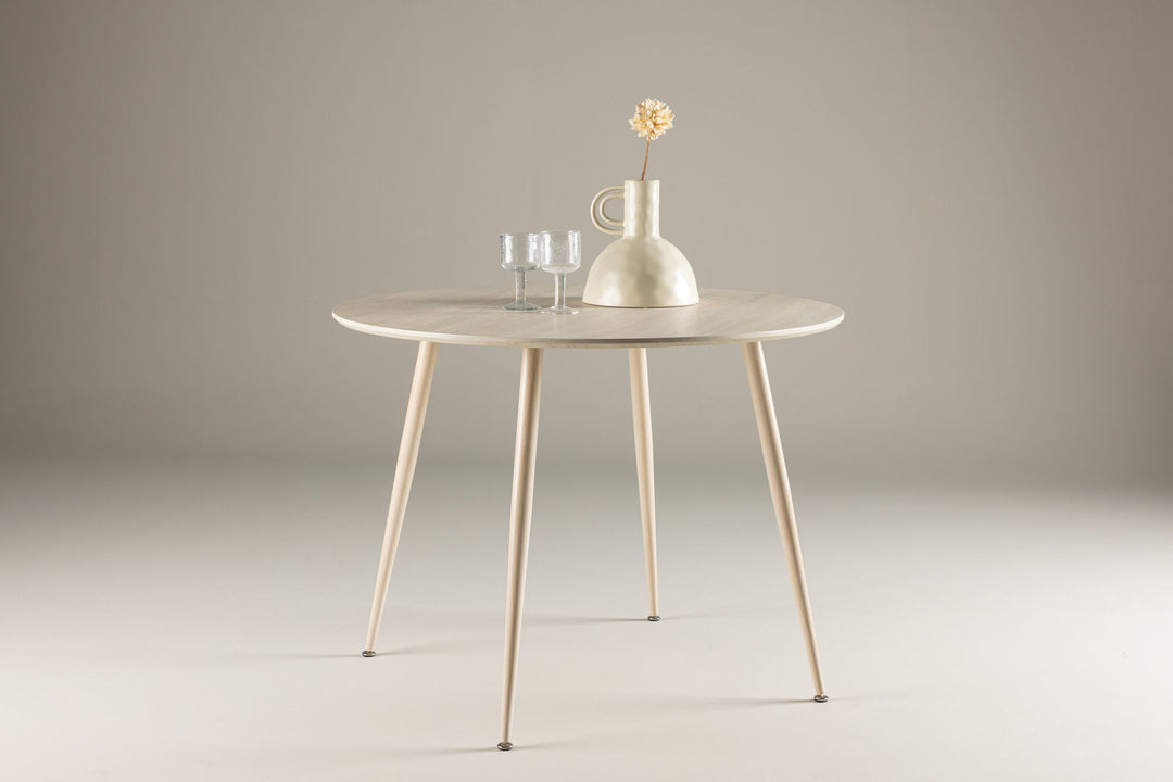 Venture Home Plaza Dining Table ⌀100 - Whitewash /