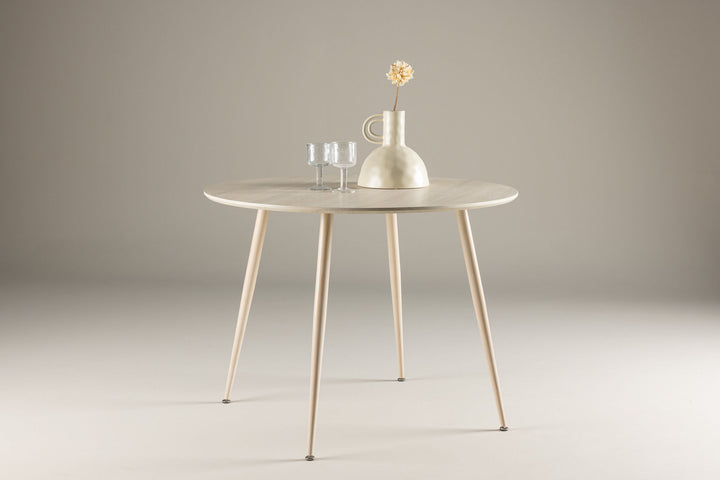 Venture Home Plaza Dining Table ⌀100 - Whitewash /