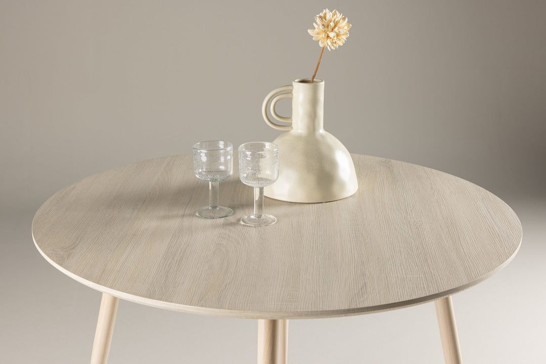 Venture Home Plaza Dining Table ⌀100 - Whitewash /
