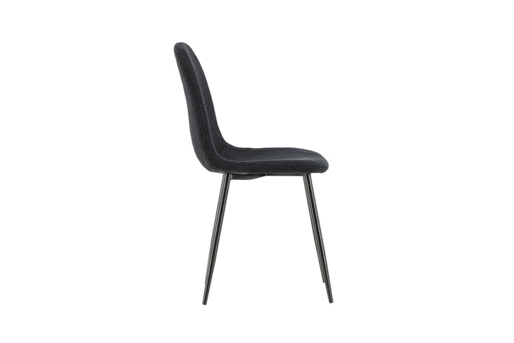 Venture Home Polar Dining Chair 2-pack - Black  / Black Teddy / FSC 100%