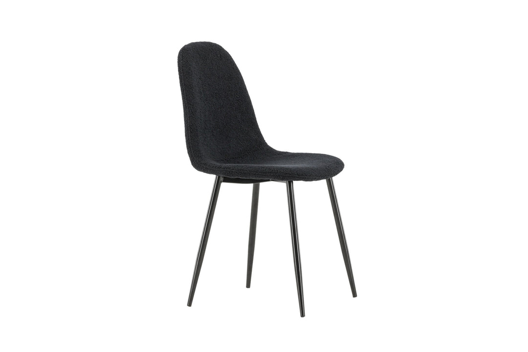 Venture Home Polar Dining Chair 2-pack - Black  / Black Teddy / FSC 100%