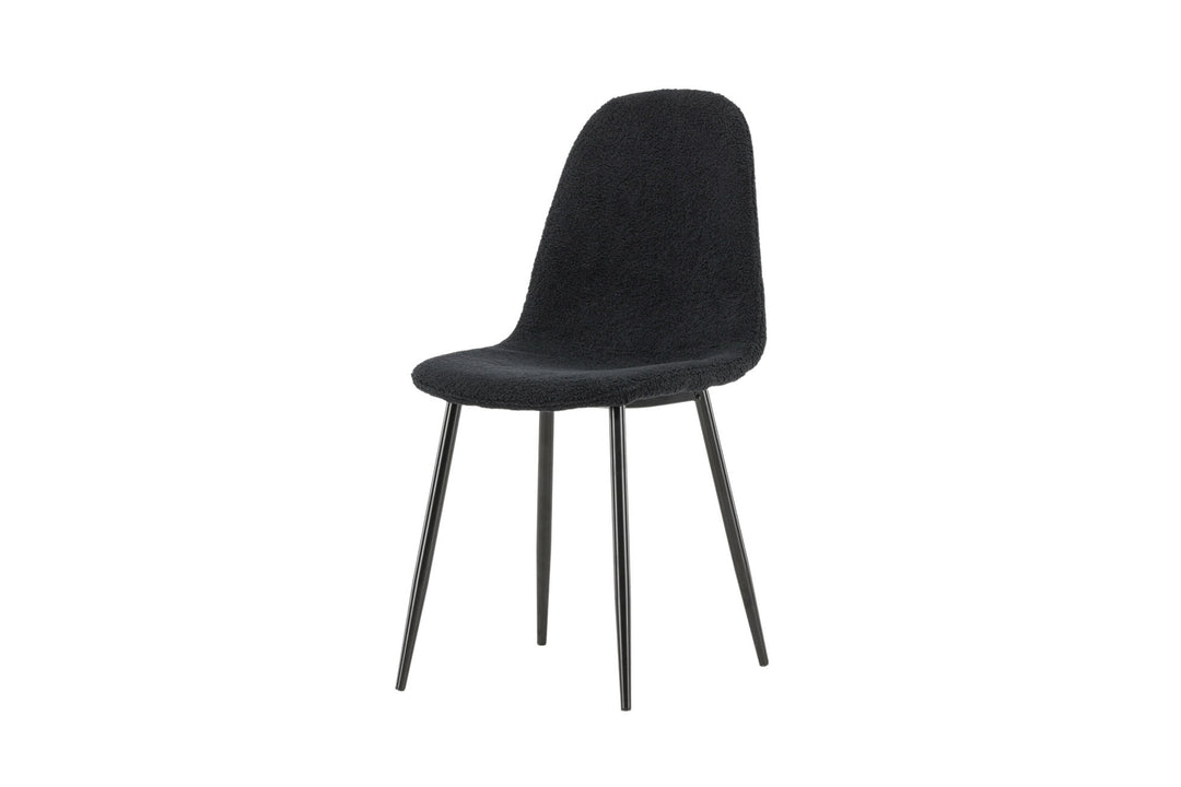 Venture Home Polar Dining Chair 2-pack - Black  / Black Teddy / FSC 100%
