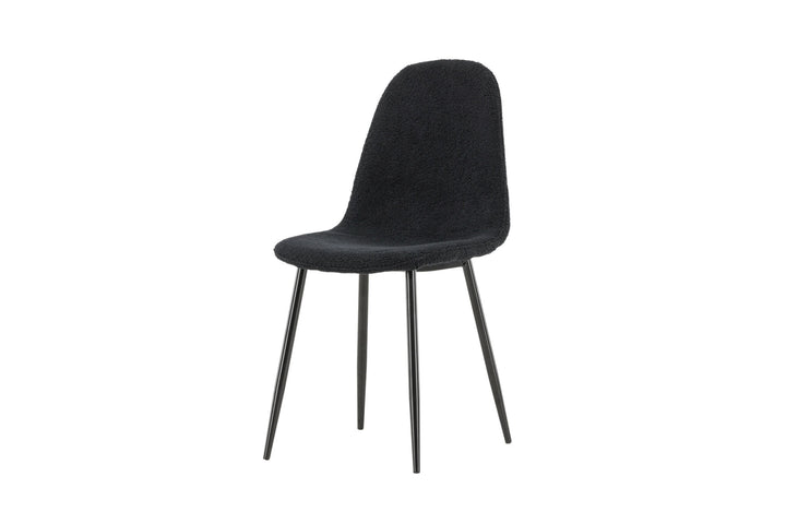 Venture Home Polar Dining Chair 2-pack - Black  / Black Teddy / FSC 100%