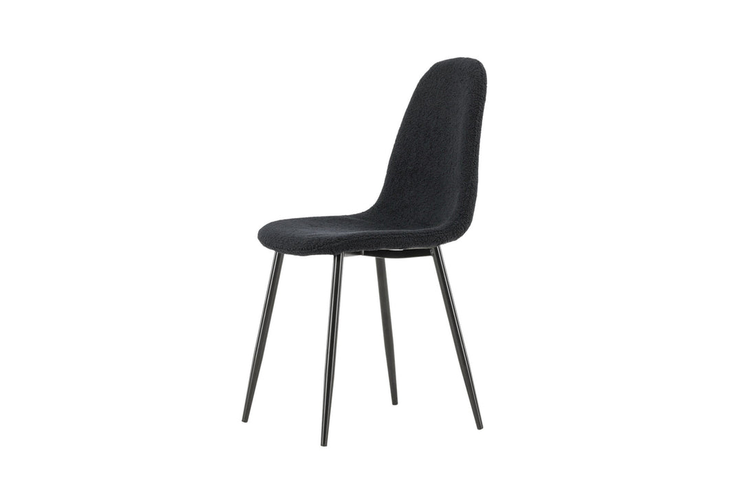 Venture Home Polar Dining Chair 2-pack - Black  / Black Teddy / FSC 100%
