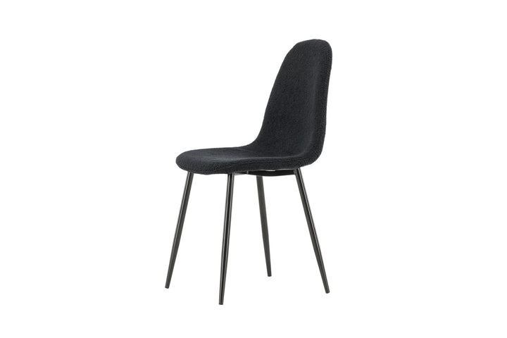 Venture Home Polar Dining Chair 2-pack - Black  / Black Teddy / FSC 100%