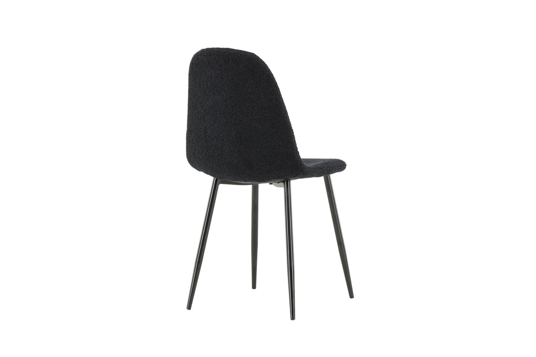 Venture Home Polar Dining Chair 2-pack - Black  / Black Teddy / FSC 100%