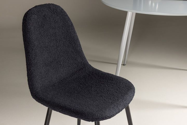 Venture Home Polar Dining Chair 2-pack - Black  / Black Teddy / FSC 100%