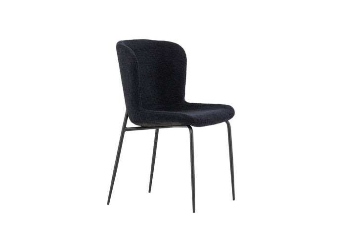 Venture Home Modesto Dining Chair 2-pack - Black /  Black Teddy