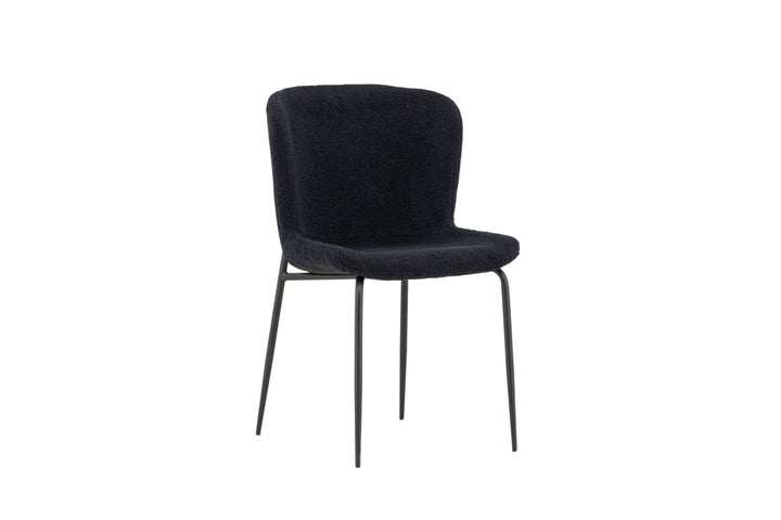 Venture Home Modesto Dining Chair 2-pack - Black /  Black Teddy