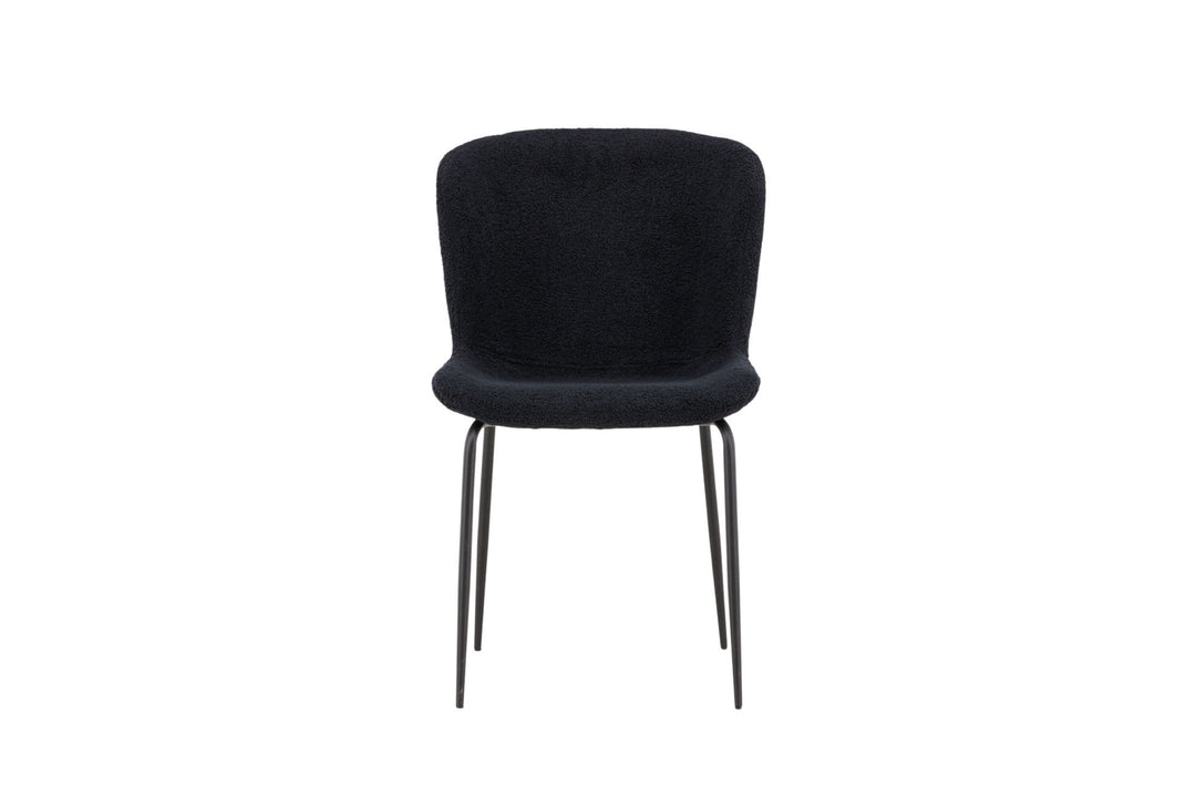 Venture Home Modesto Dining Chair 2-pack - Black /  Black Teddy