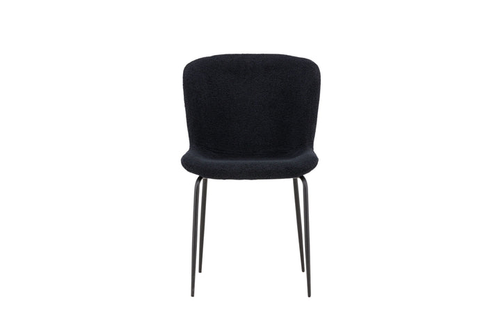 Venture Home Modesto Dining Chair 2-pack - Black /  Black Teddy