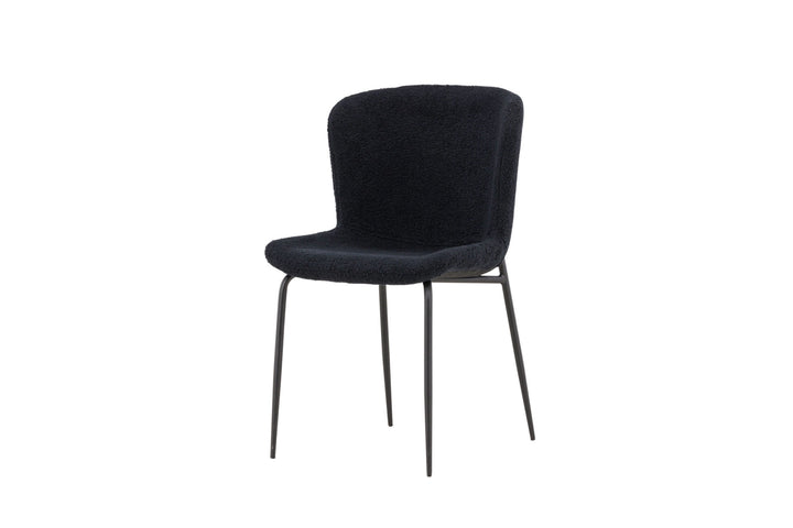 Venture Home Modesto Dining Chair 2-pack - Black /  Black Teddy