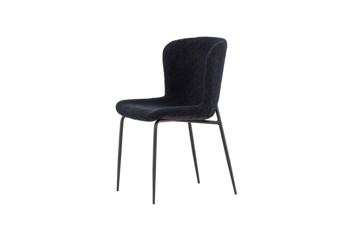 Venture Home Modesto Dining Chair 2-pack - Black /  Black Teddy