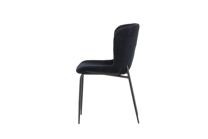 Venture Home Modesto Dining Chair 2-pack - Black /  Black Teddy