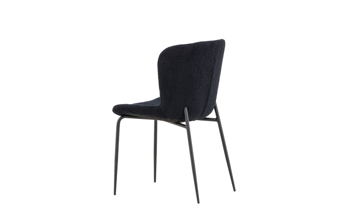 Venture Home Modesto Dining Chair 2-pack - Black /  Black Teddy