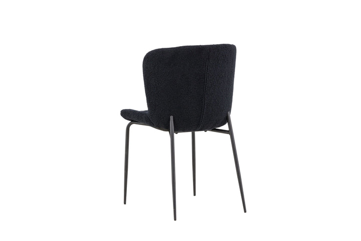 Venture Home Modesto Dining Chair 2-pack - Black /  Black Teddy