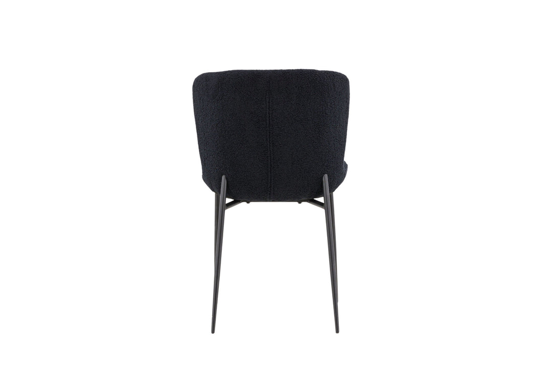 Venture Home Modesto Dining Chair 2-pack - Black /  Black Teddy