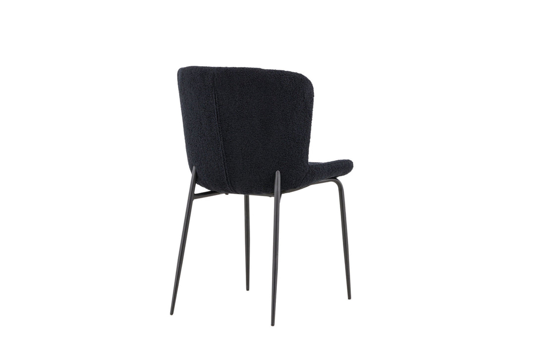 Venture Home Modesto Dining Chair 2-pack - Black /  Black Teddy