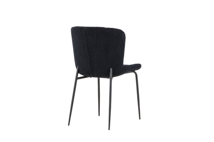 Venture Home Modesto Dining Chair 2-pack - Black /  Black Teddy