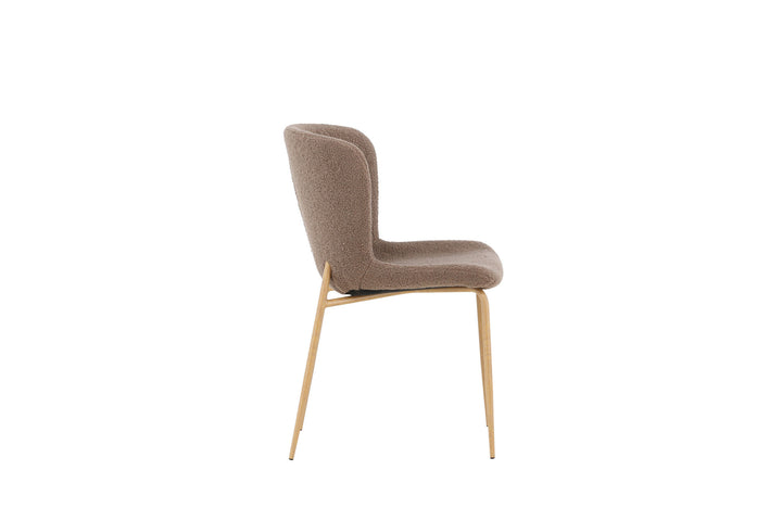 Venture Home Modesto Dining Chair 2-pack - Mocca /  Brown boucle